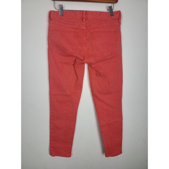 J. Crew Stretch Toothpick Jeans 25 Womens Red Mid Rise Skinny Leg Bottoms - Picture 4 of 5